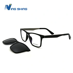 2019New model optica frame spectacles frame magnetic clip-on optics frames