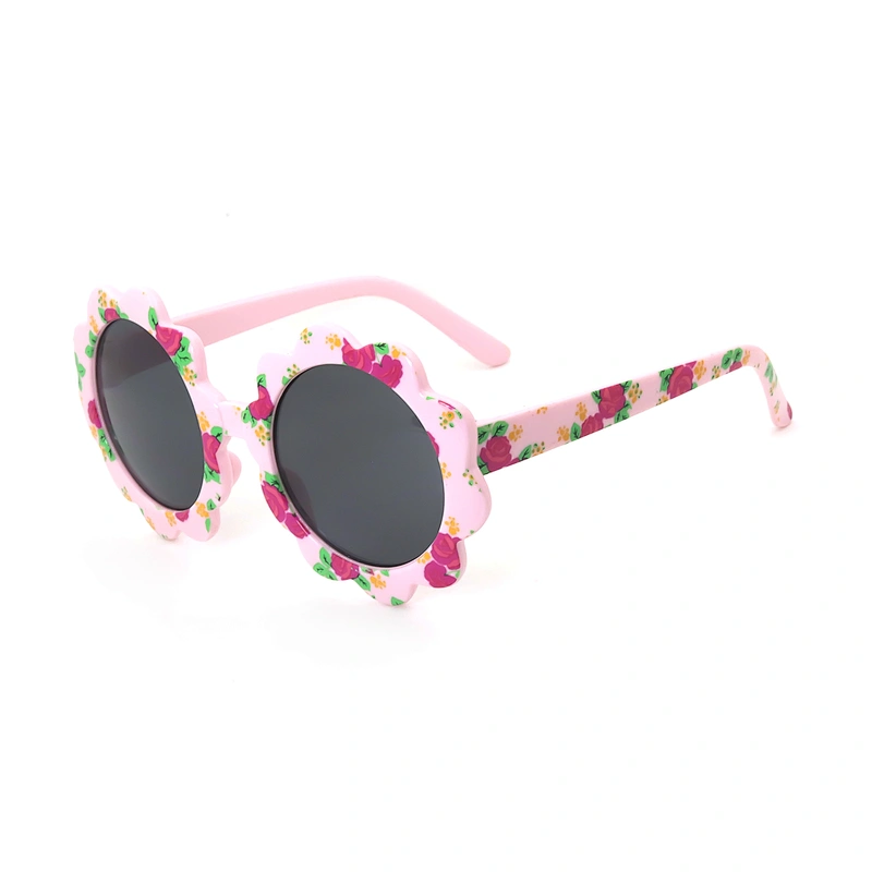 Fashion Round Cute Plastic Flower UV Eye Protection Sunglasses for Kids