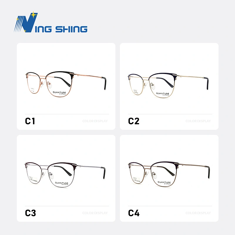 2020 New Arrival Glasses spring hinge Optical Frame Metal Frame full Rim AC Lens oem eyeglasses frames