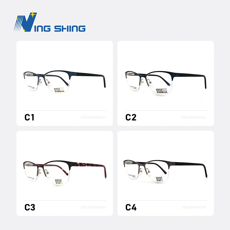 2020 New Arrival Glasses Optical Frame Half Fra Metal Frame Half Rim Designer Clear Lens Eye Glasses Frame oem eyeglasses frames