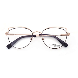 Hot Selling Ladies Metal Full Rim Frame Thin Leg Resin Eye Glasses Optical Eyeglasses