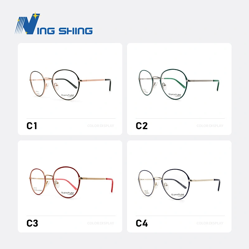 New Arrival round Glasses Optical Frame spring hinge acetate tip Metal Frame full Rim Clear Lens Eyeglasses oem