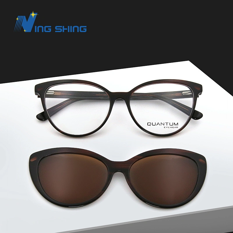 NingShing Magnetic Clip On optical frames eyewear spectacle fast change sunglasses polarized anti blue ray
