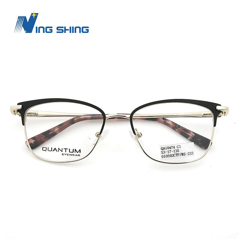 2020 New Arrival Glasses Optical Frame Half Fra Metal Frame Half Rim Designer Clear Lens Eye Glasses Frame oem eyeglasses frames