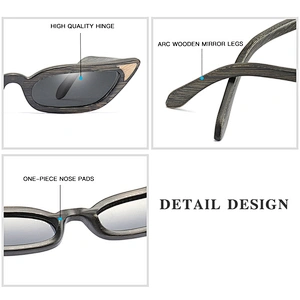 New cat eye full frame wooden sunglasses color film polarized sunglasses OEM custom