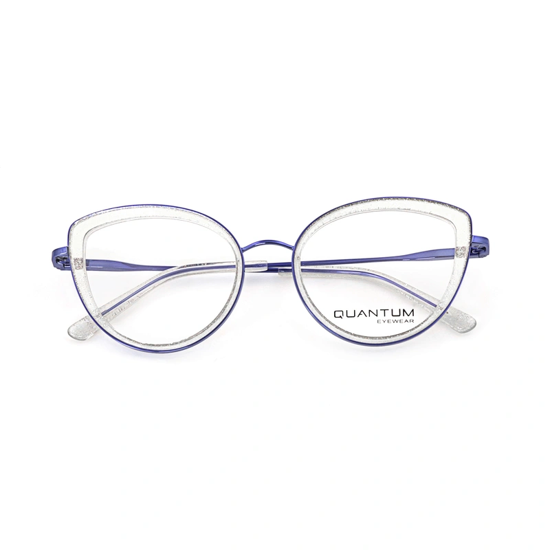 China Designer Custom Logo Acetate Optical Frames Cat Eye Glasses Eyeglasses for Ladies