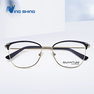 2020 New Arrival Glasses spring hinge Optical Frame Metal Frame full Rim AC Lens oem eyeglasses frames