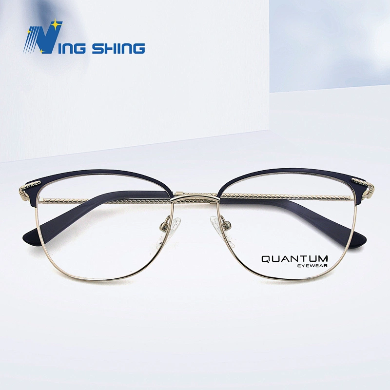 2020 New Arrival Glasses spring hinge Optical Frame Metal Frame full Rim AC Lens oem eyeglasses frames