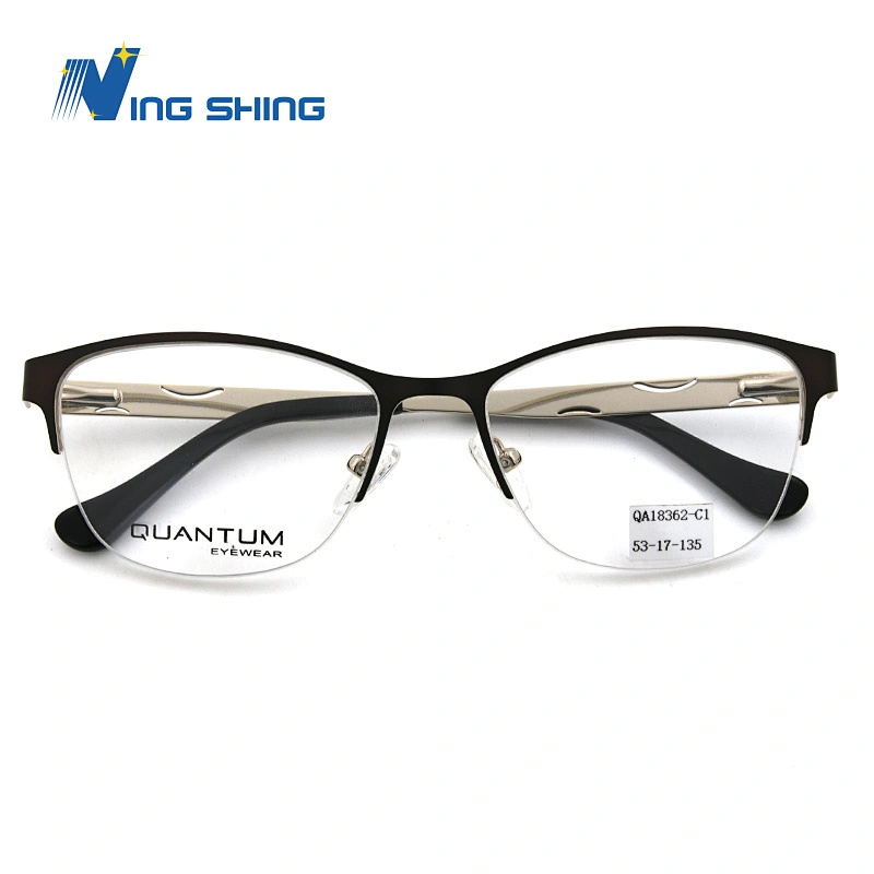 2020 New Arrival Glasses Optical Frame Half Fra Metal Frame Half Rim Designer Clear Lens Eye Glasses Frame oem eyeglasses frames