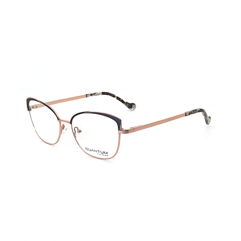 Fashion Thick Leg Metal Frame Full Rim Spectacles Glasses Optical Eyeglasses