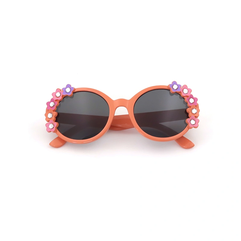 Flower Uv Protection Acrylic Lenses Pc Frame Sunglasses for Kids