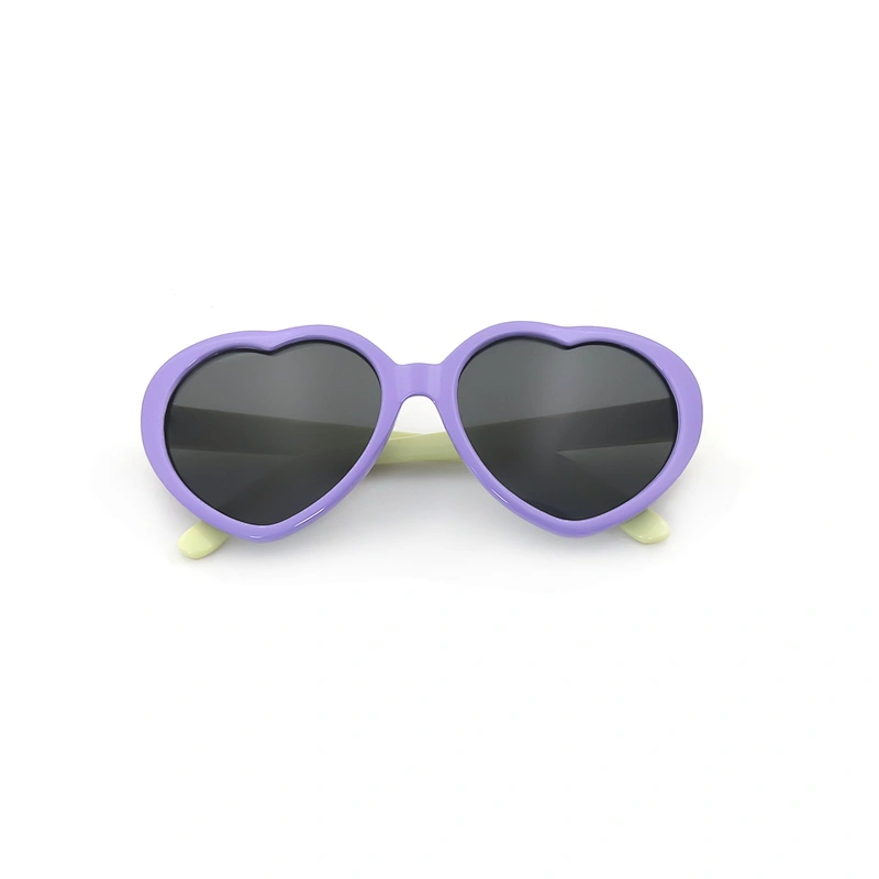 Children's Beautiful Plastic Heart Frame Uv400 Sunglasses for Kids