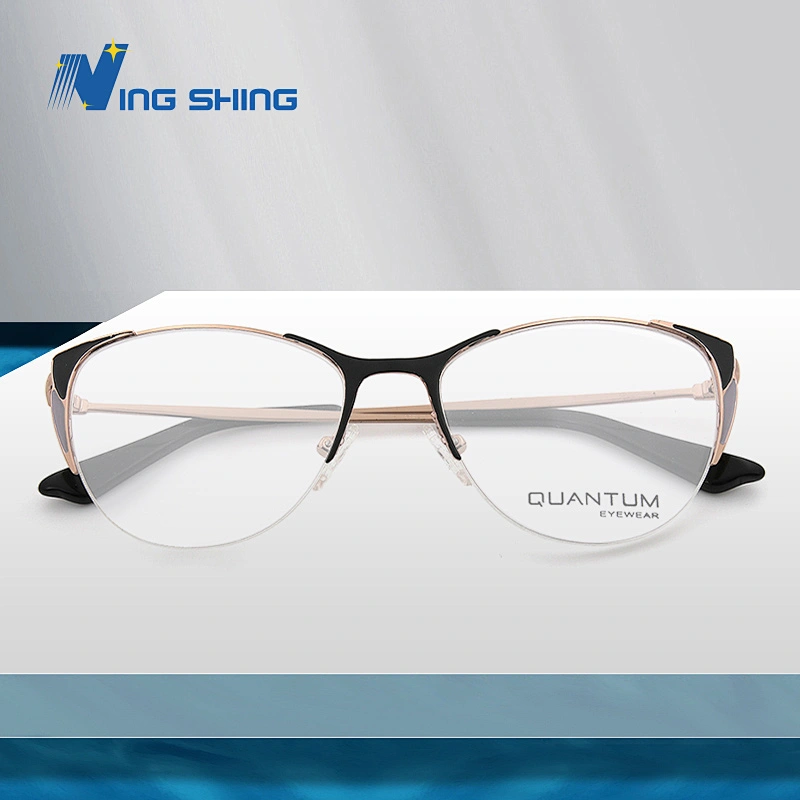 2020 New Arrival Glasses Optical Frame Half Fra Metal Frame Half Rim Designer Clear Lens Eye Glasses Frame oem eyeglasses frames