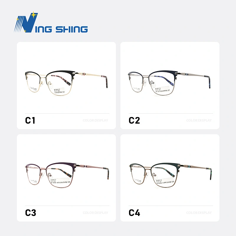 2020 New Arrival Glasses Optical Frame Half Fra Metal Frame Half Rim Designer Clear Lens Eye Glasses Frame oem eyeglasses frames