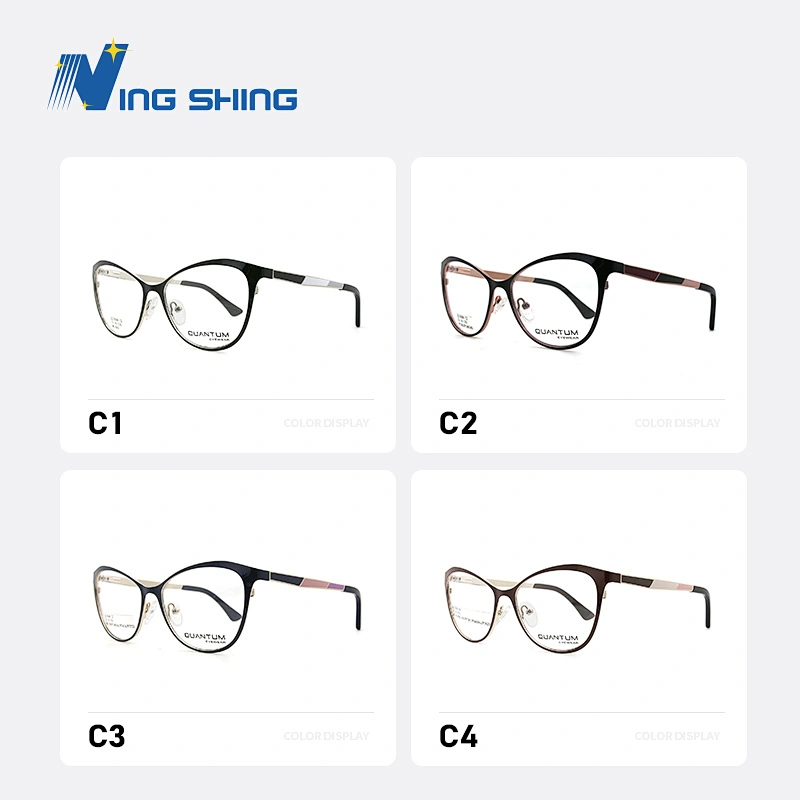 New Arrival eyeglasses Optical Frame Half Metal Frame Half Rim Designer Clear Lens Glasses Frame oem eyewear