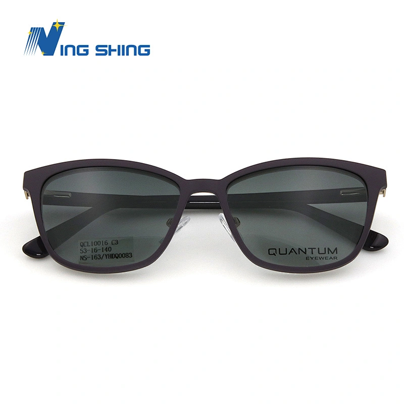 NingShing new arrival metal half rim optical frames sunglasses magnetic Clip On frame eyewear eyeglasses