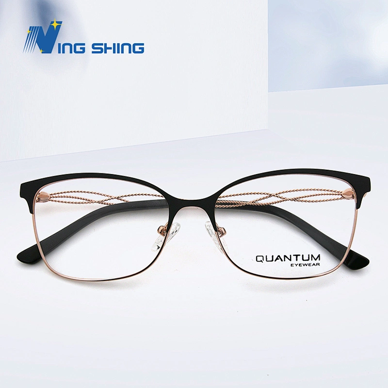 2020 New Arrival Glasses Optical Frame Metal eyewear full Rim AC lens oem eyeglasses frames spring hinge art temple