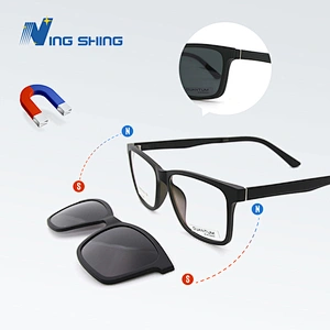 2019New model optica frame spectacles frame magnetic clip-on optics frames sunglasses odm