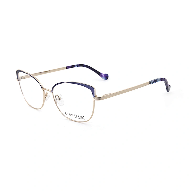 Fashion Thick Leg Metal Frame Full Rim Spectacles Glasses Optical Eyeglasses