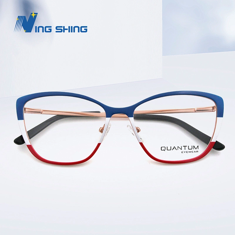 New Arrival Glasses Optical Frame Half Fra Metal Frame Half Rim Designer Clear Lens oem eyeglasses frames