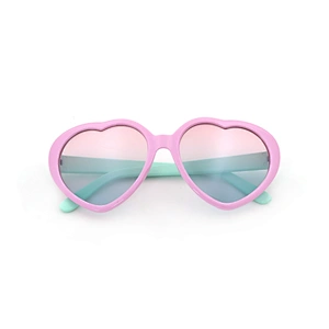 Children's Beautiful Plastic Heart Frame Uv400 Sunglasses for Kids