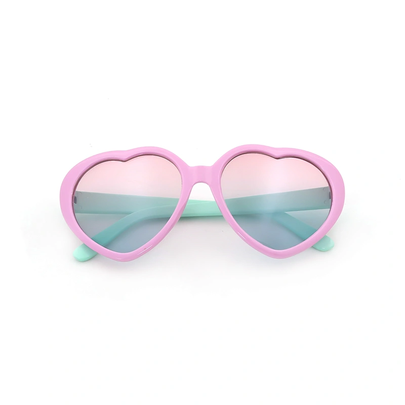 Children's Beautiful Plastic Heart Frame Uv400 Sunglasses for Kids