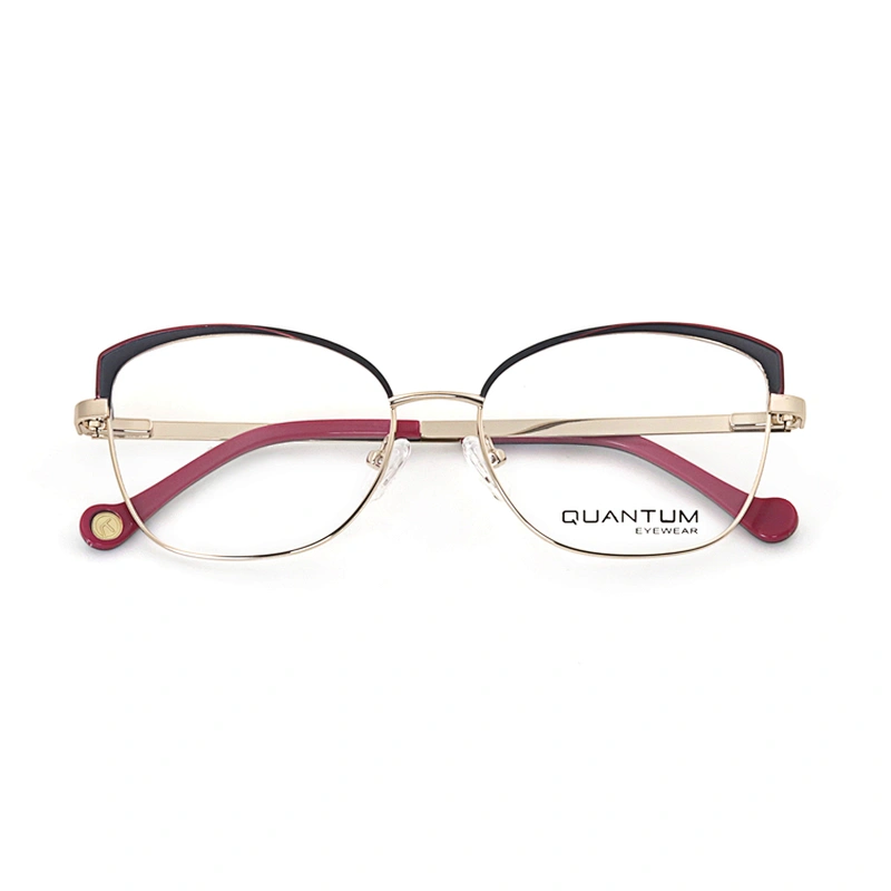 Fashion Thick Leg Metal Frame Full Rim Spectacles Glasses Optical Eyeglasses