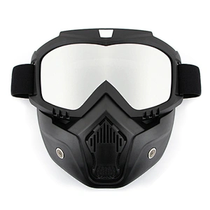 UV Protection Ski Bike Adjustable Motorcycle Helmet Riding Glasses Motocross Anti-Slip Moto Detachable Mask