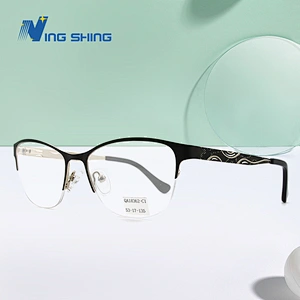 2020 New Arrival Glasses Optical Frame Half Fra Metal Frame Half Rim Designer Clear Lens Eye Glasses Frame oem eyeglasses frames
