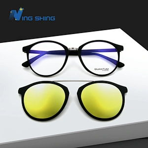2019New model optica frame spectacles frame magnetic clip-on optics frames