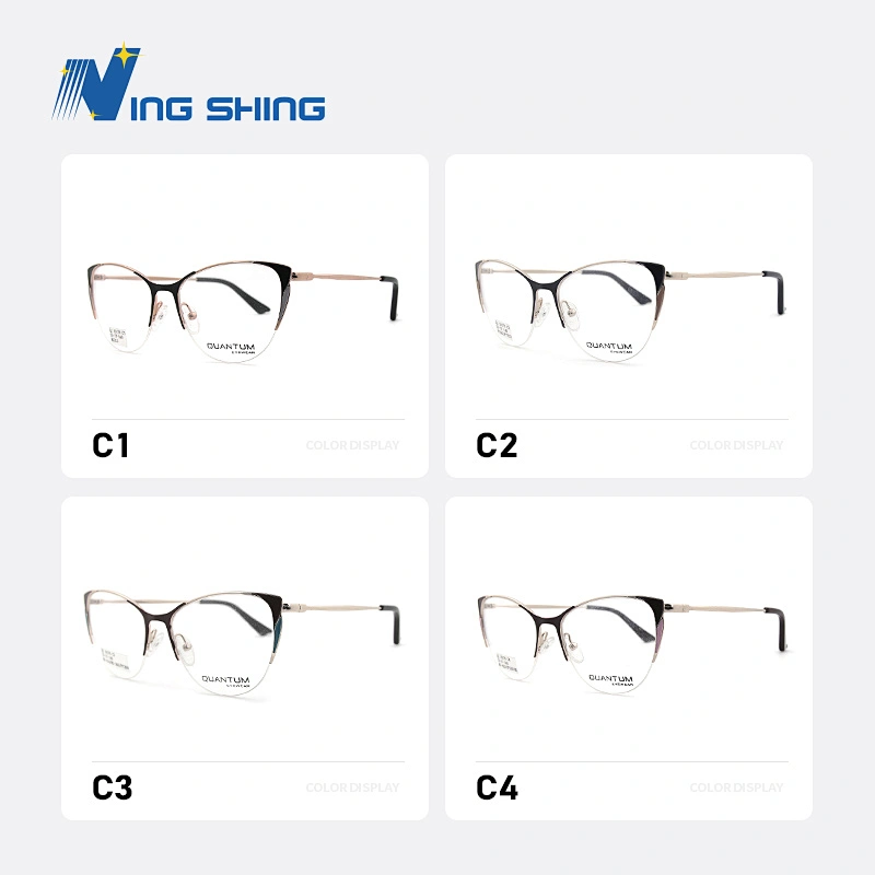 2020 New Arrival Glasses Optical Frame Half Fra Metal Frame Half Rim Designer Clear Lens Eye Glasses Frame oem eyeglasses frames