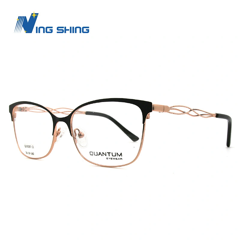 2020 New Arrival Glasses Optical Frame Metal eyewear full Rim AC lens oem eyeglasses frames spring hinge art temple