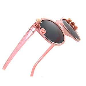 Novelty Style Multiple Uv400 Flexible Sustainable Round Kid Sunglasses