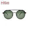 Women 2019 trends magnetic sunglasses polarized lens clip-on round shape metal eyewear