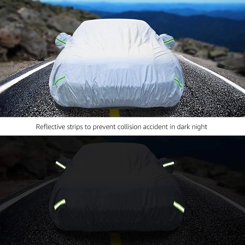 MaxEnergy Silver Weatherproof Car Cover - PEVA with Cotton, Sedans up to 225