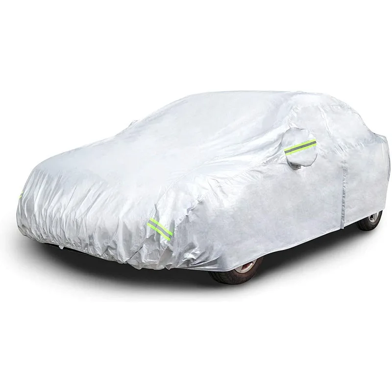 MaxEnergy Silver Weatherproof Car Cover - PEVA with Cotton, Sedans up to 225