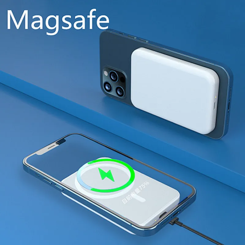 Portable 5000mah Charging Direct Magnetic Suction Wireless Power bank
