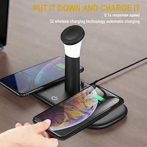 Wireless Charging Station,  5 in 1 Qi-Certified 15W Wireless Charging for Apple iWatch Series 6/SE/5/4/3/2,AirPods 2/Pro, Compatible with iPhone 13/12/11 Series/XS MAX/XR/XS/X/8/8 Plus…