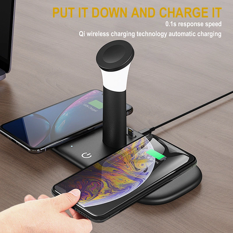 Wireless Charging Station,  5 in 1 Qi-Certified 15W Wireless Charging for Apple iWatch Series 6/SE/5/4/3/2,AirPods 2/Pro, Compatible with iPhone 13/12/11 Series/XS MAX/XR/XS/X/8/8 Plus…