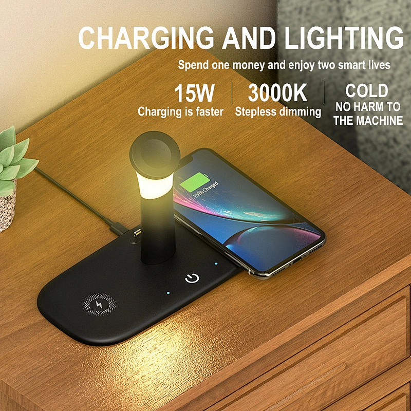 Wireless Charging Station,  5 in 1 Qi-Certified 15W Wireless Charging for Apple iWatch Series 6/SE/5/4/3/2,AirPods 2/Pro, Compatible with iPhone 13/12/11 Series/XS MAX/XR/XS/X/8/8 Plus…
