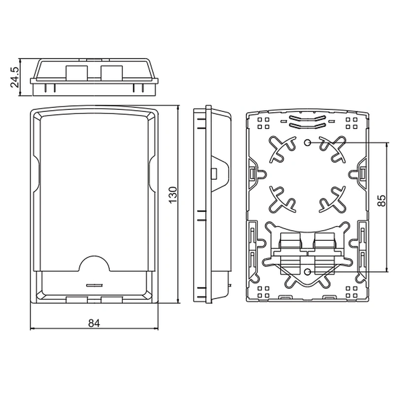 FTTH Wall mounting terminal box  2ports