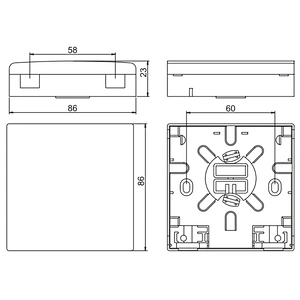 FTTH Wall mounting terminal box  2ports