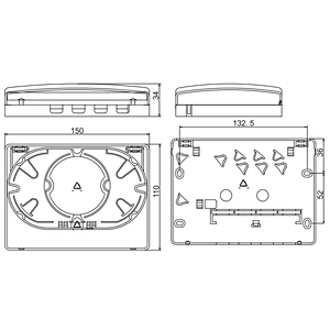 FTTH Wall mounting terminal box  4ports