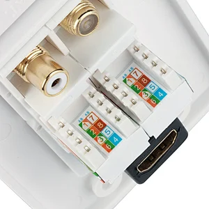 RCA connectorx1--Coaxial Fx1--HDMI femalex1--RJ45 keystone Jackx2