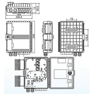 Outdoor fiber optic distribution box            12 cores