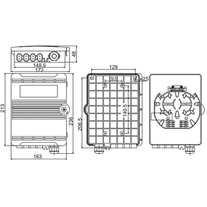 Outdoor fiber optic distribution box            12 cores