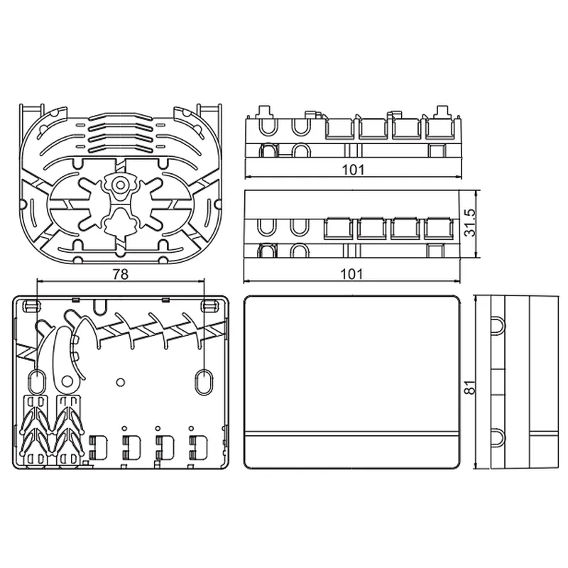FTTH Wall mounting terminal box  4ports