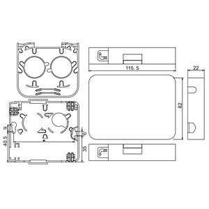 FTTH Wall mounting terminal box  1ports