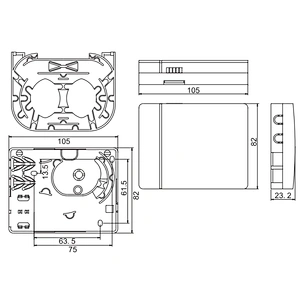 FTTH Wall mounting terminal box  2ports
