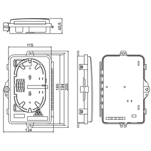 Outdoor fiber optic distribution box            12 cores